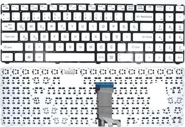 İnfostar Casper C600.7100-4L30T-B Uyumlu Notebook Klavyesi - Beyaz - TR - Image 1