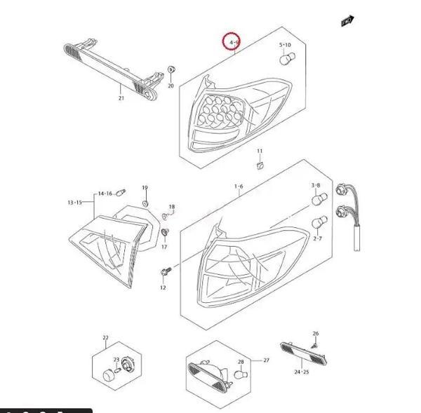 Stop Lambası Vıtara 16-19 Ledli Dış Sol (Oem No: 35604-56Pa0-000) - Image 1