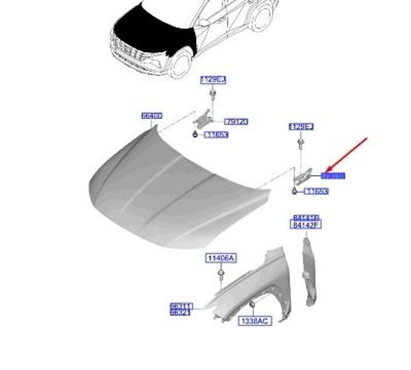 Kaput Menteşesi Tucson 2021 Sonrası Sol (Oem No:66910N7000) - Image 1