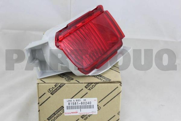Sıs Lambası Arka Sağ Japon Land Cruıser Prado (J15) 4.0 24V:3.0 D4D:2.8 D4D 09-17 (Oem No: 81581-602 - Image 1