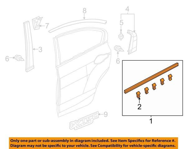 Cam Sıyırıcı Cıvıc 12-16 Fb7 Arka Kapı Dış Sağ (Oem No: 72910-Tr0-A01) - Image 1