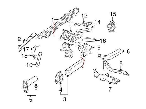 On Sase Uc Bağlantı Audi A8 None (Oem No: Vw-4E0805348E) - Image 1