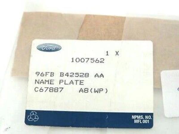 Fıesta Yazısı Ford Escort Bm 95- (Oem No: 96Fb B42528 Aa) - Image 1