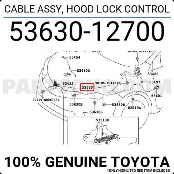 Tel Kaput Açma Corolla 2013-18 (Oem No:5363012700) - Image 1