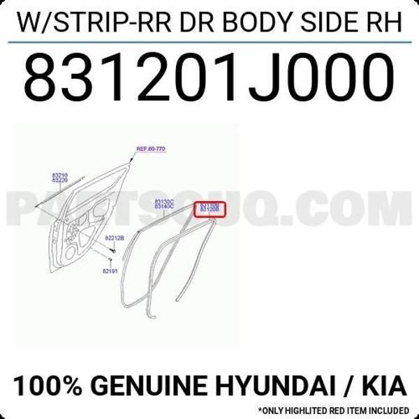 Kapı Fitili Kasa İ20 2009-2011 Arka R (Oem No:831201J000) - Image 1