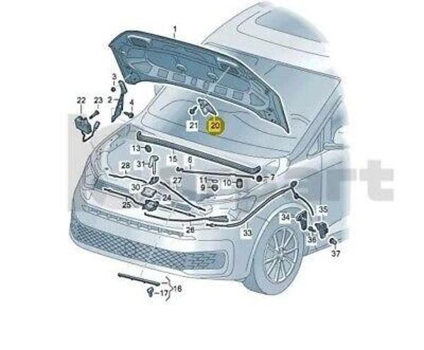 Kilit Kancası Vw Superb Bm 13-19 (Oem No: 3V0823186A) - Image 1