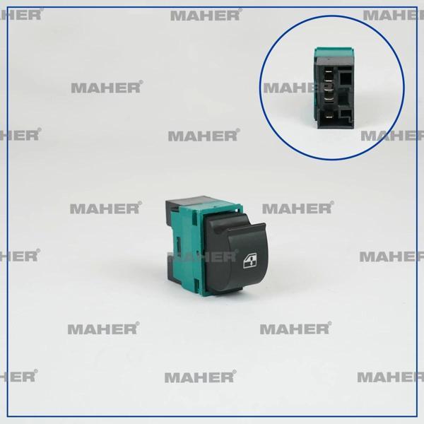 Cam Açma Düğmesi Doblo Iı (Tekli) İç-Siyah Sol (Oem No:735417033) - Image 1