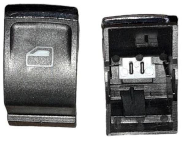 Volkswagen Golf- 7- 13/17; Ön/Arka Cam Düğme Butonu Sağ/Sol Aynı (Adet) (Nikelajlı) (Oem No: 1013-19 - Image 1