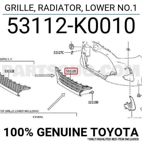 Tampon Panjurusı Yaris 2020 Sonrası Ön (Oem No:53112K0010) - Image 1
