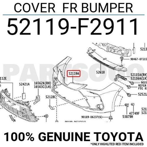 Tampon Corolla Ön 19-24 Izgaralı Komple (Oem No: 52119-F2911) - Image 1