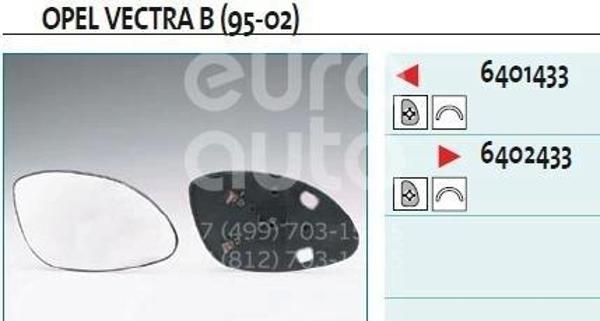 Opel Vectra Mekanik Ayna Camı 96/99 Sol 1428721 (Oem No: 1428721) - Image 1
