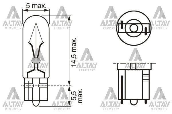 Ampül Eco 12V 1.2W Gösterge Ampülü Dipsiz T5 (Oem No:1987302824) - Image 1
