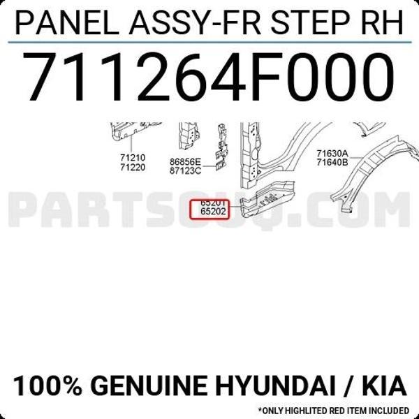 Sac Basamak Kapı H100 Kmyt 2004- Sağ   (Oem No:711264F000) - Image 1