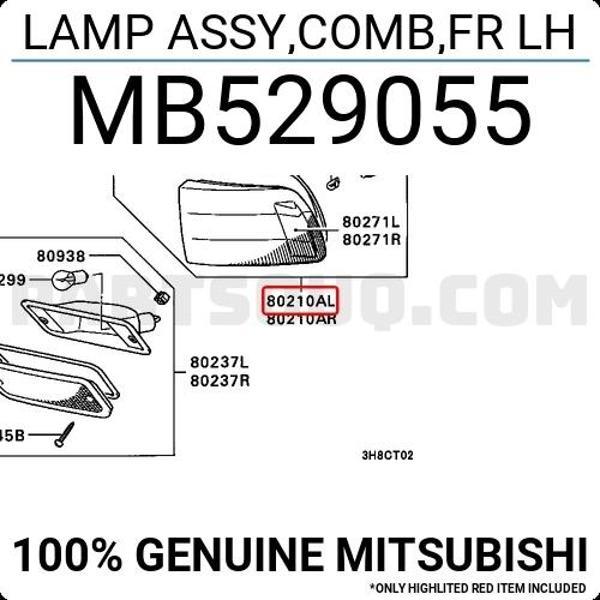 Japon Galant (E3) 1.6:1.8:2.0 88-1992 Sinyal Lambası Sol . (Oem No:Mb529055) - Image 1