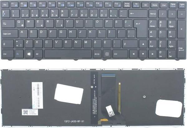 İnfostar Clevo N250 Uyumlu Notebook Klavyesi - Siyah - TR - Backlit - Image 1