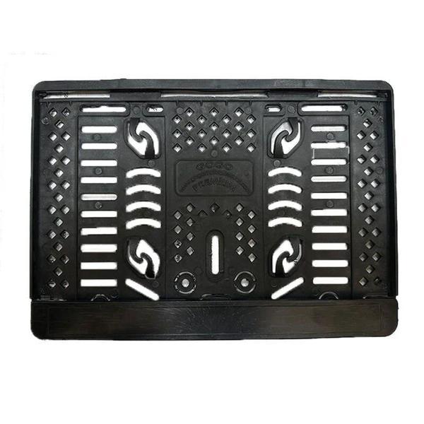 Motosiklet Plastik Plakalık Siyah 15x24cm Universal Gogo - Image 1