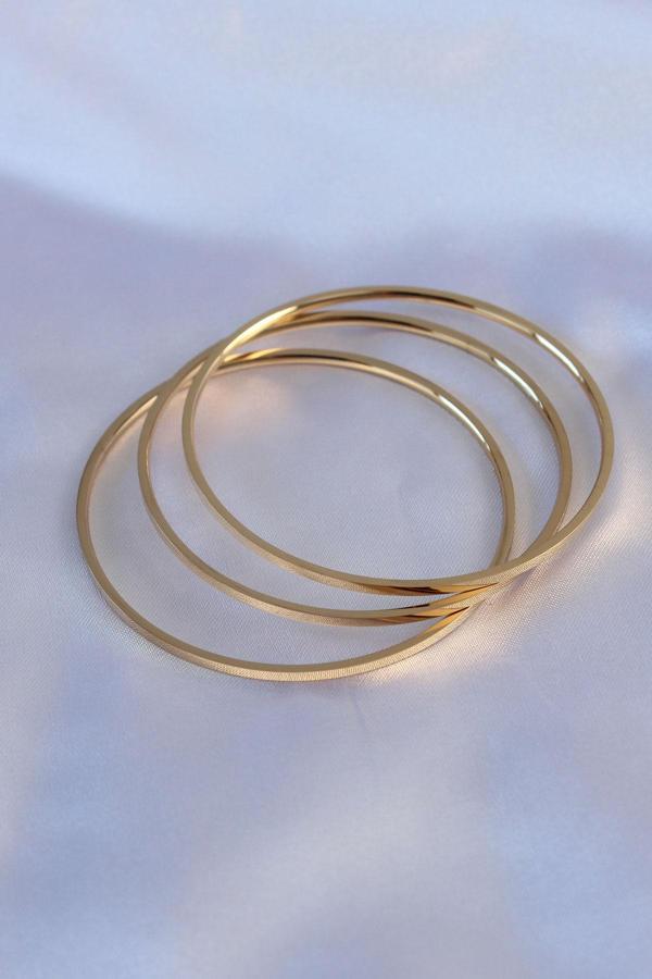 Zarif Kadın için Golden Çelik  Ajdalı Stİl  60MM Bilezik - Image 1