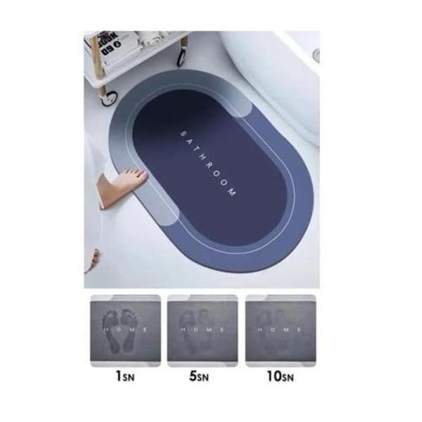 Büro Ev Ofis Banyosu için Süper Emici Oval Banyo Paspası - Image 1