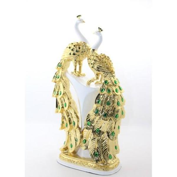 Büro Ev Ofis Dekoru için 2PARÇA Polyester Tavuskuşu Figürü Seti - Image 1