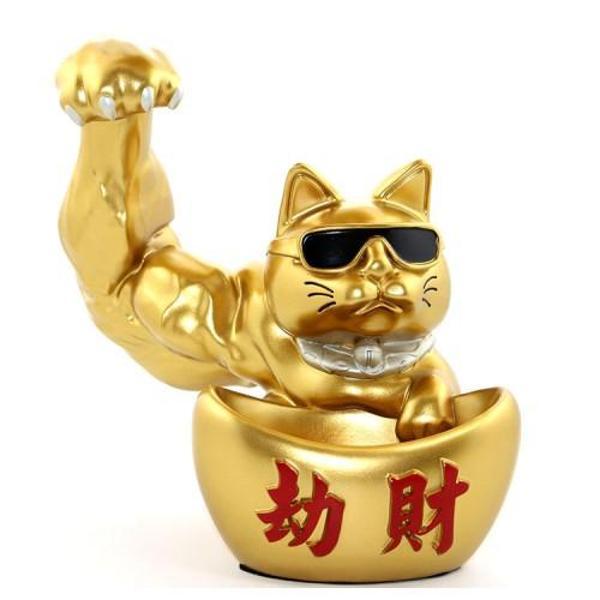 Büro Ev Ofis Dekoru için Polyester Şanslı Kedi Figürü - Image 1