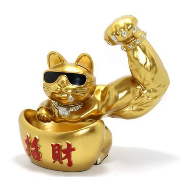 Büro Ev Ofis Dekoru için Polyester Şanslı Kedi Obje - Image 1