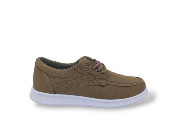 Zerhan 023 Erkek Vizon Bağcıklı Espadril Ayakkabı - Image 1