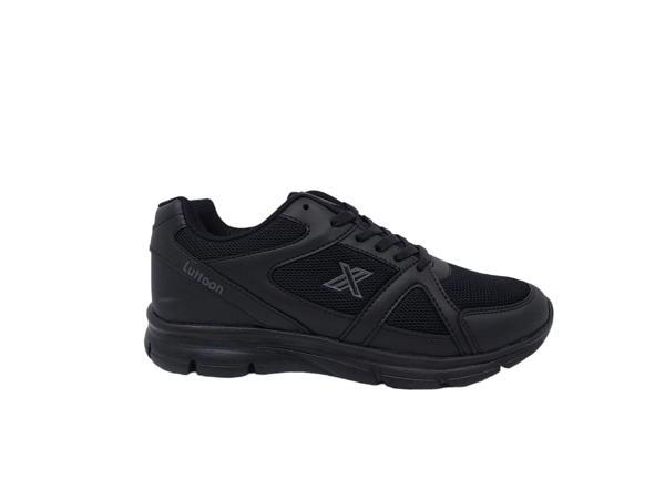 Lutton 2251 Unisex Siyah Bağcıklı File Günlük Kullanım Yürüyüş Ve Koşu Spor Ayakkabı - Image 1