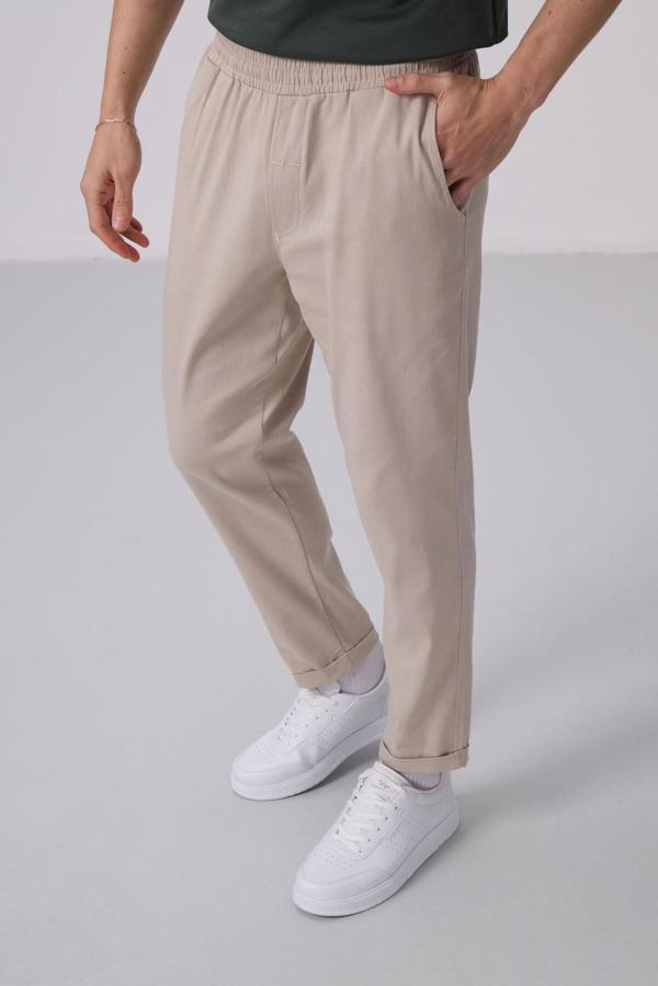 Taş Standart Fit Dokuma Hafif Esnek Chino Pantolon - 82175 - Image 1