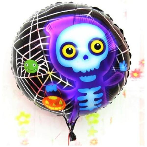 Halloween İskelet Hayalet Folyo Balon 18 inç - Image 1