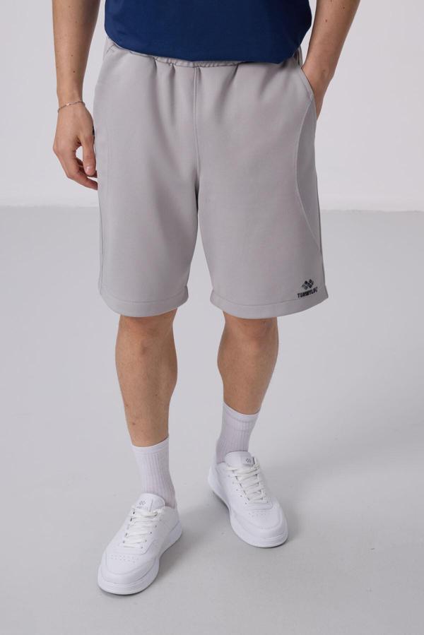 Taş Yüzeyi Dokulu Oversize Erkek Şort - 81288 - Image 1