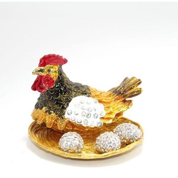 Swarovski Taşlı Yumurtalı Tekli Tavuk Model 1 - Image 1