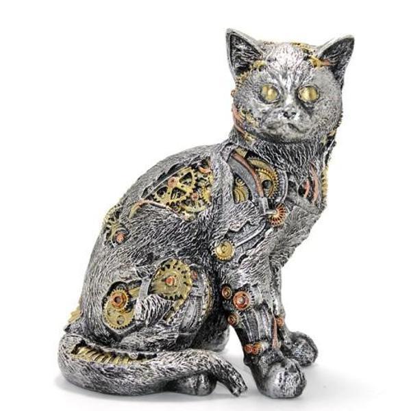 Steampunk Polyester Kedi Figürü Model 1 - Image 1