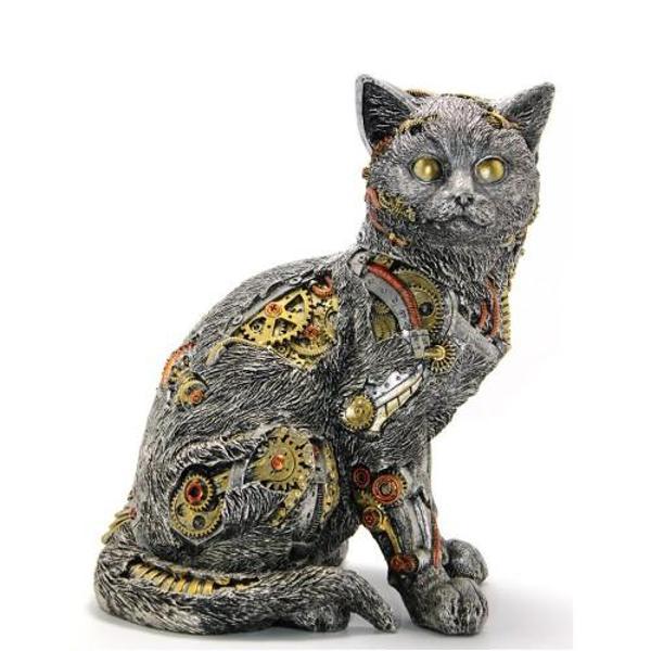 Steampunk Polyester Kedi Figürü Model 2 - Image 1