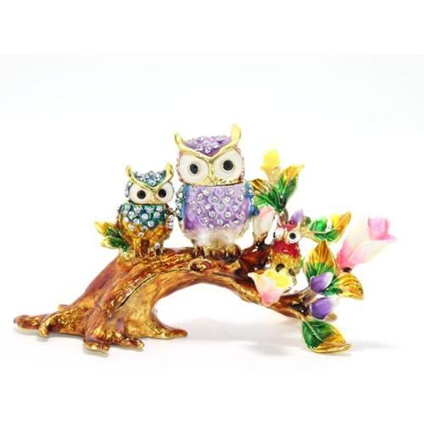 Swarovski Dal Üstünde 3'lü Baykuş - Image 1
