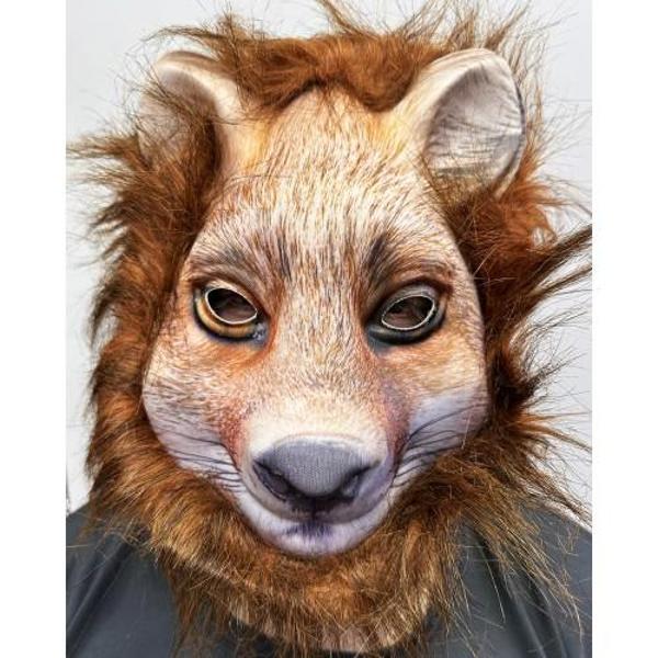 Kahverengi Saçlı Kurt Maskesi Mega Peluş 17 No - Image 1