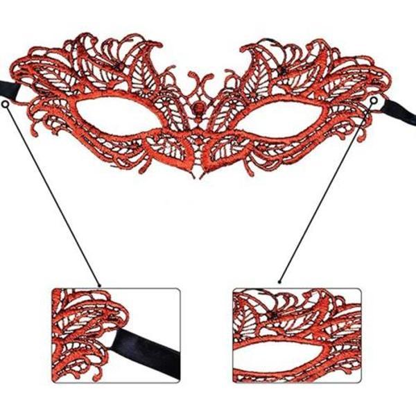 Kırmızı Dantel Masquerade Maskesi 5 No - Image 1