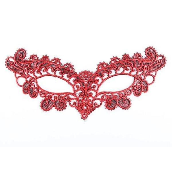 Kırmızı Dantel Masquerade Maskesi 6 No - Image 1