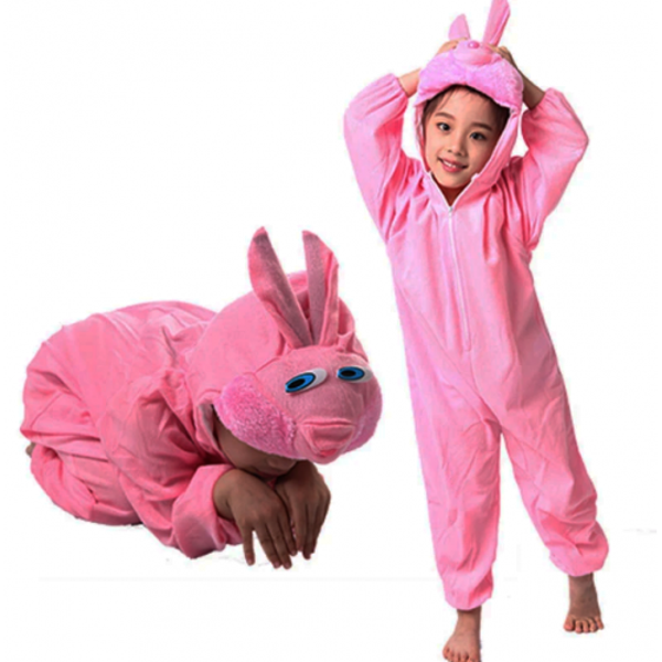 Çocuk Tavşan Kostümü Pembe Renk 2-3 Yaş - Image 1