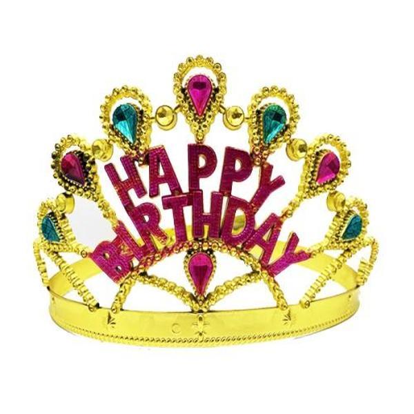 Altın Renk Happy Birthday Doğum Günü Tacı - Image 1