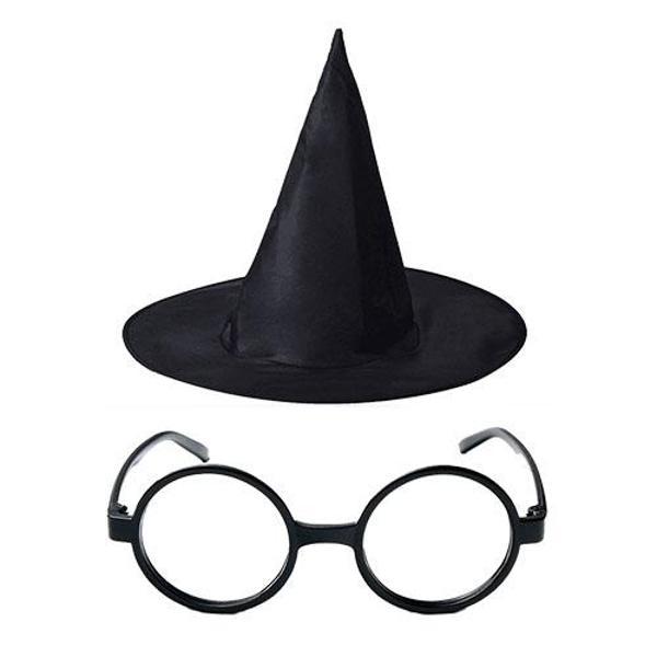 Harry Potter Şapkası ve Gözlüğü Siyah Renk - Image 1