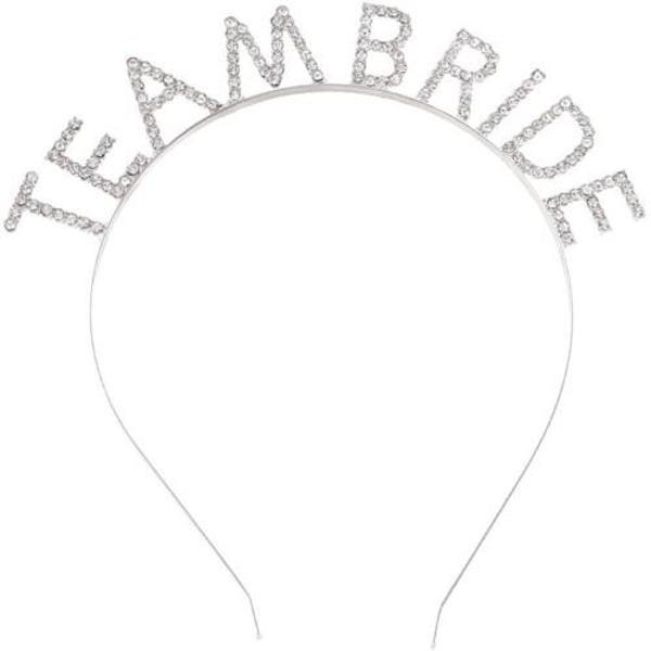 Gümüş Kaplama Kristal Taşlı Team Bride Taç - Image 1
