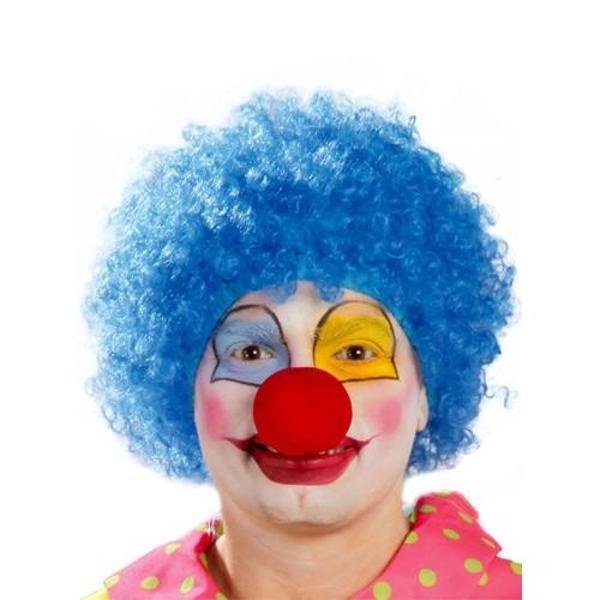 Mavi Renk Kıvırcık Afro Palyaço Seti - Image 1