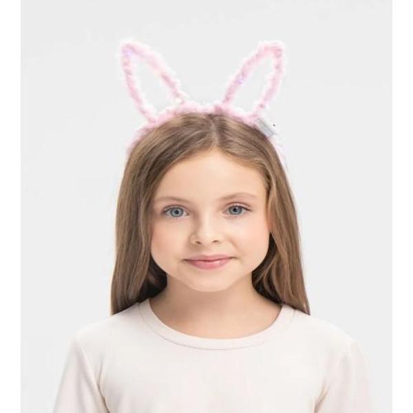 Led Işıklı Peluş Tavşan Kulak Taç Pembe - Image 1
