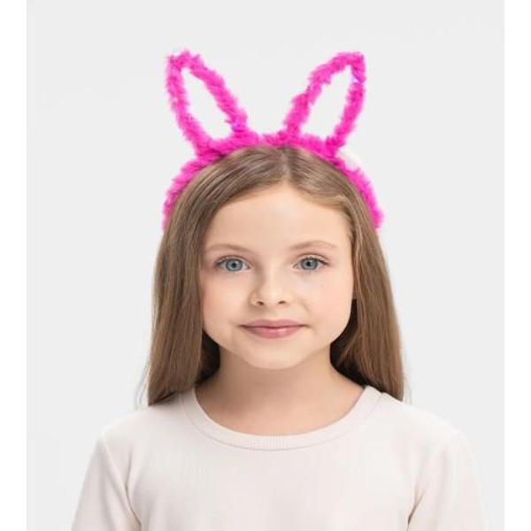 Led Işıklı Peluş Tavşan Kulak Taç Şeker Pembesi - Image 1