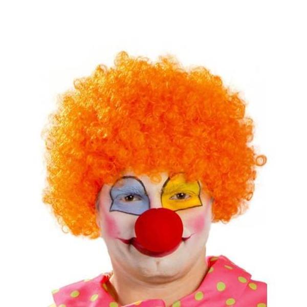 Turuncu Renk Kıvırcık Afro Palyaço Seti - Image 1