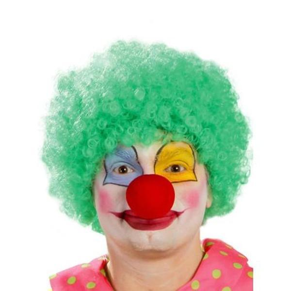 Yeşil Renk Kıvırcık Afro Palyaço Seti - Image 1