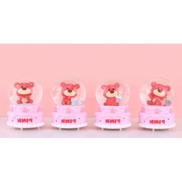Ayıcıklı Işıklı Kar Küresi 7 Cm - Image 1