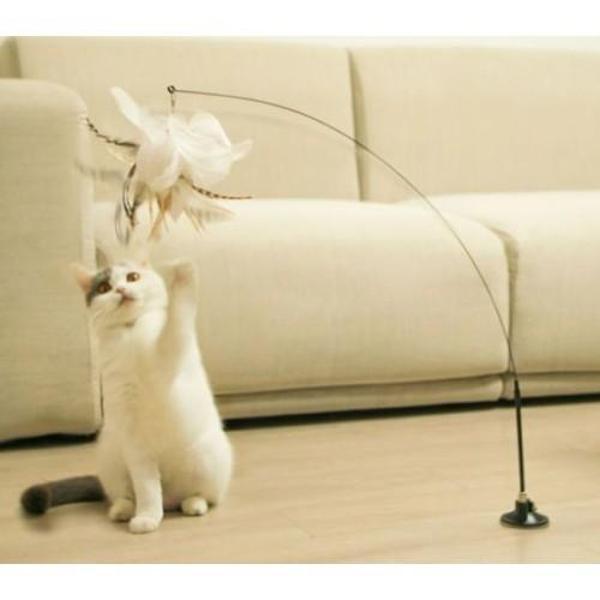 Vantuzlu Tüylü Zilli Kedi Oyun Oltası - Image 1