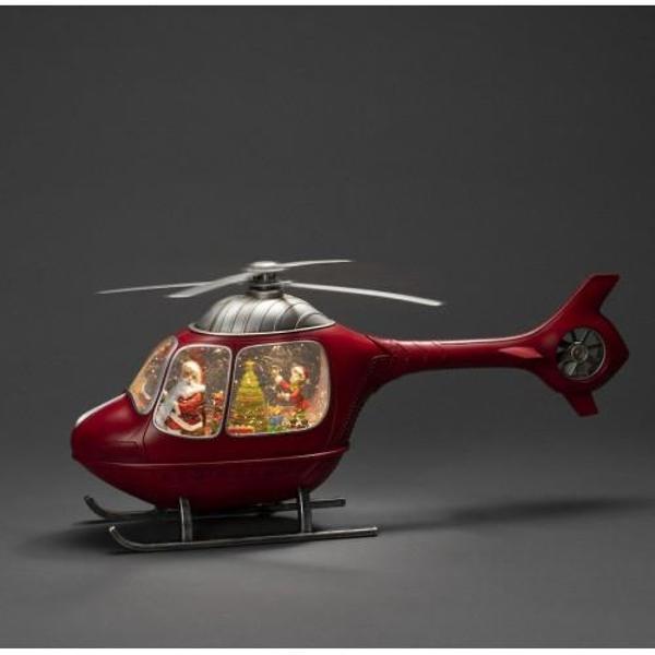 Helikopter Tasarımlı Işıklı Müzikli Kar Küresi - Image 1