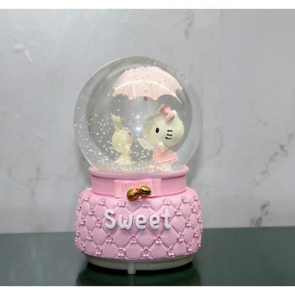 Hello Kitty Işıklı Müzikli Kar Küresi Orta Boy Model 2 - Image 1